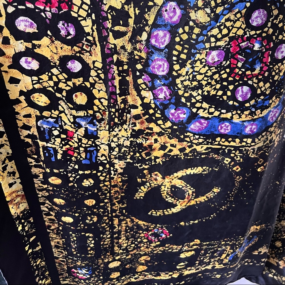 Chanel scarf/wrap. 100% Silk. Made in Italy. Large 50” by 51”.
